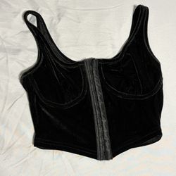 Black felt summer top Size XS