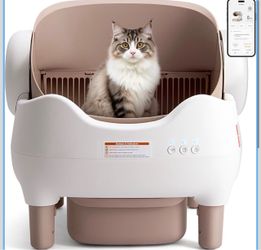 used Self Cleaning Litter Box, Automatic Cat Litter Box with APP Control, Odor-Free Waste Disposal