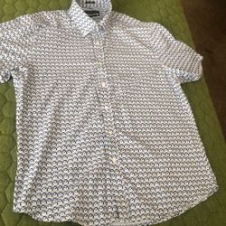 Men’s shirt/ Casual/ Size M/blue, beige ,and brown / Camisa de Hombre Talla M