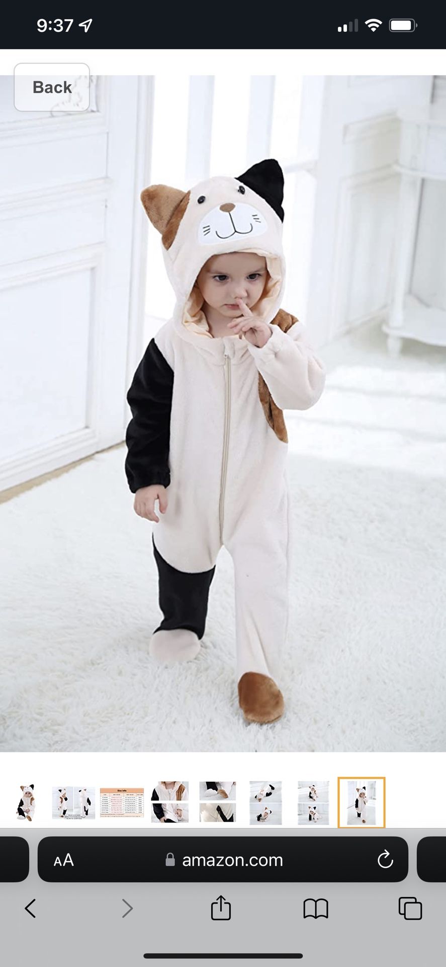 New toddler 3-6 months cat costume