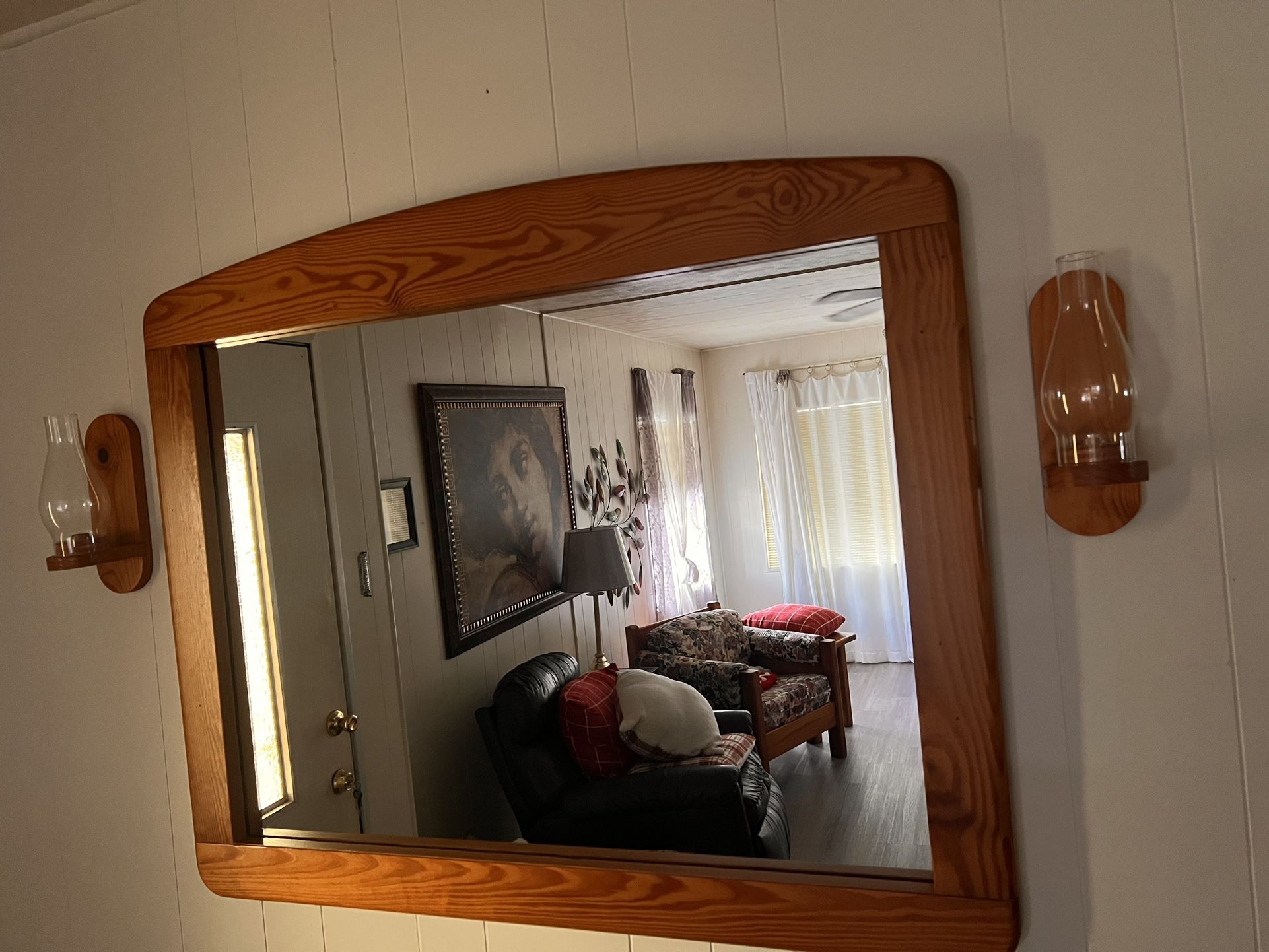Maple Wood Mirror Set
