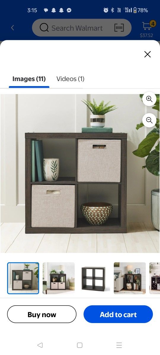 4- Cube Organizer Storage 