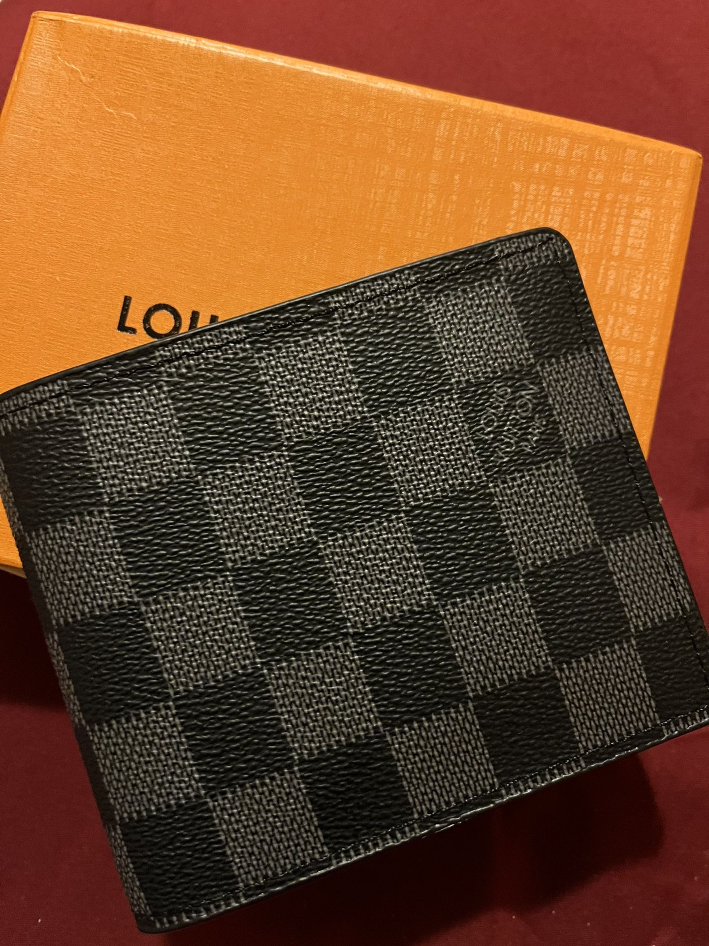 Louis Vuitton Men Wallet Slender Damier Graphite Gray/Black