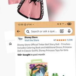 Tinkerbell doll and 4T shorts outfit for girl