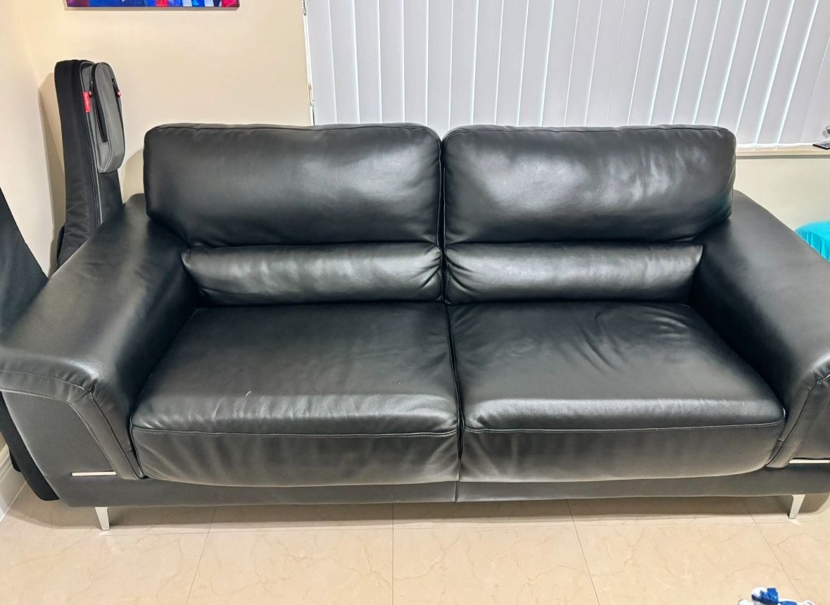 Black Leather Sofa