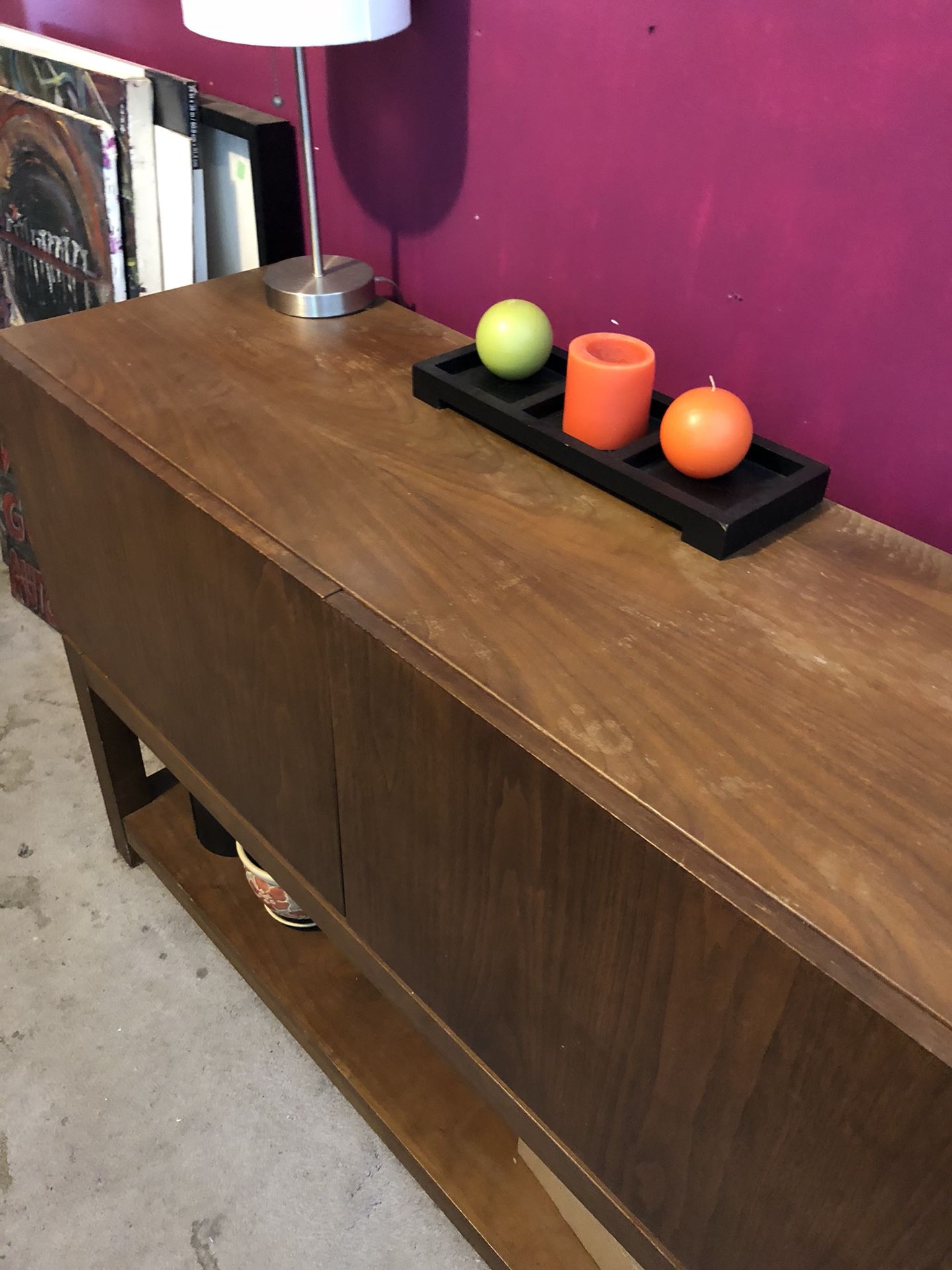 West Elm Cocktail Cabinet with Pulldown Doors