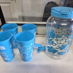 Plastic 5pc Sun Tea Jar Set