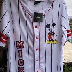 New Disney Mickey Mouse Adult Baseball Jersey Size Large