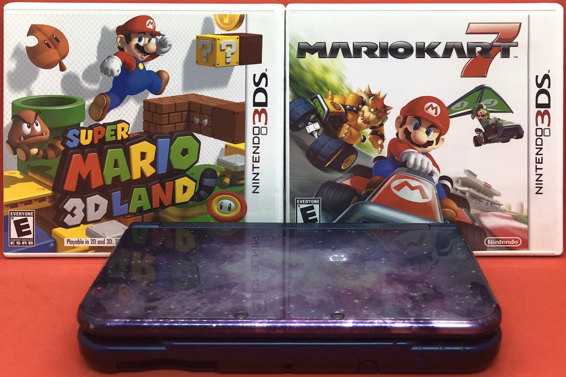 Nintendo 3ds galaxy edition with Mario game bundle