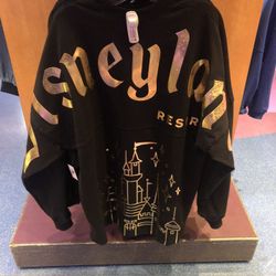 New Disneyland Park Black And Gold Castle Long Sleeve Spirit Jersey