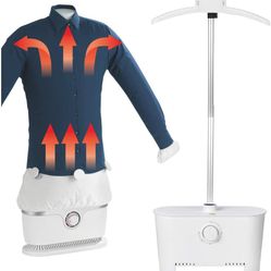 All in One Laundry Clothes Drying Rack System Garment Streamer,1400W, Ideal for Blouses, T-shirts, Sweaters, Jackets,Dries and Irons Clothes Automatic