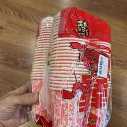 Chinese Wedding Paper Cups for Tea Ceremony.