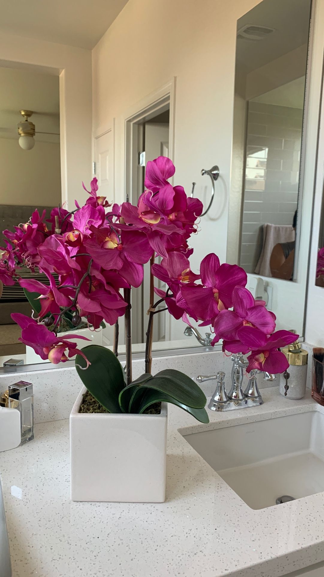 Faux orchid plant