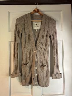 Abercrombie & Fitch Cable Knit Cardigan Sweater size small