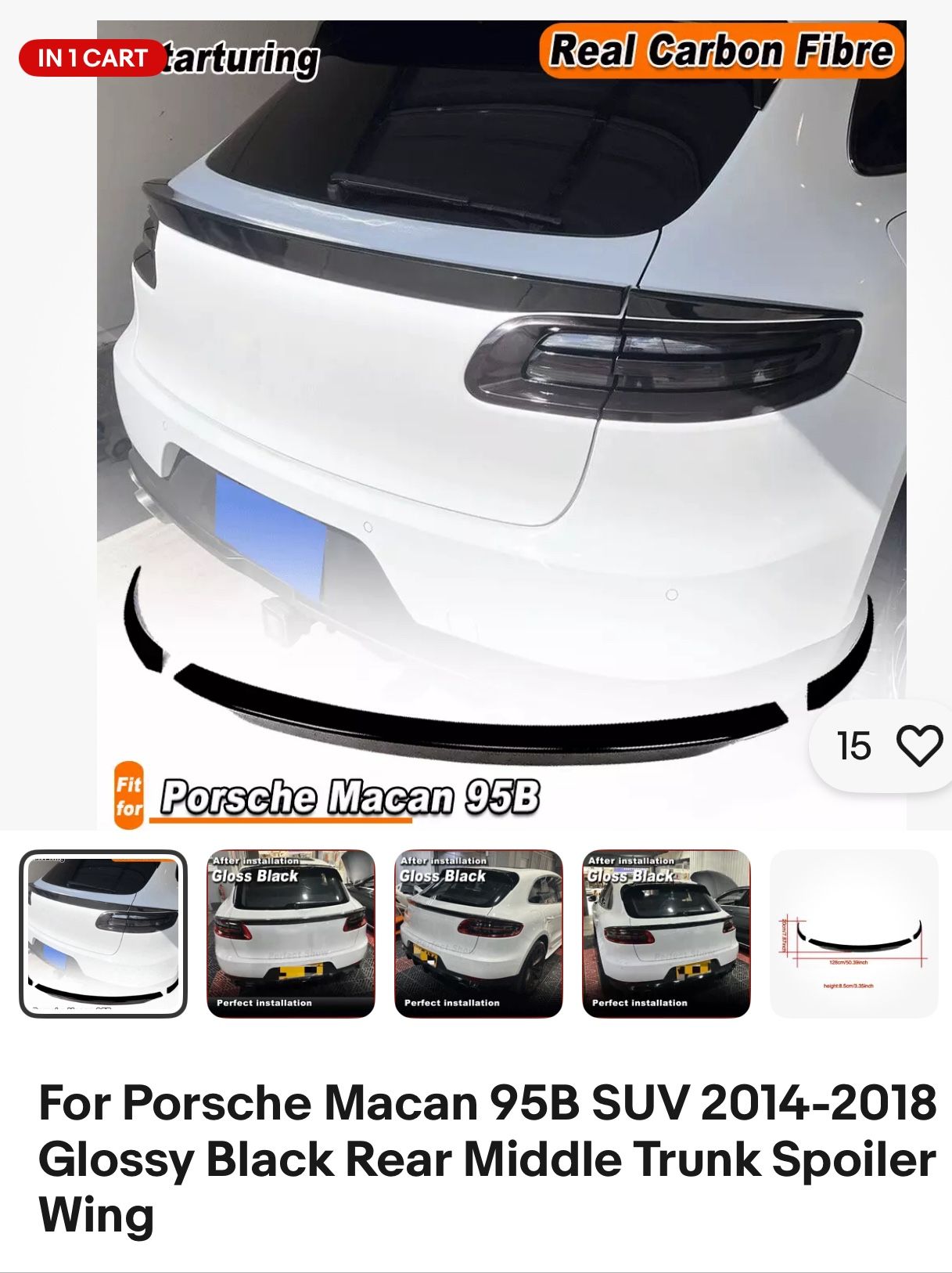 2014-2018 Porche Macon Rear Spoiler