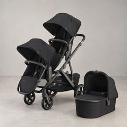 UppaBaby Vista V2 Black, Stroller, Rumble Seat, Adapters, Bassinet