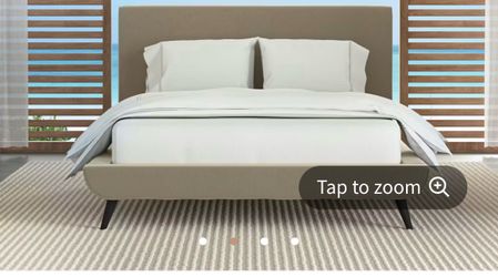 New Saatva Porto Midcentury Modern Queen Bed Frame