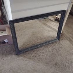 Vintage Mirror with Custom Crackle Finish.