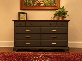 Solid Cherry Wood Dresser – Natural Walnut Top – $650 OBO