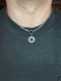 Stainless steel necklace choker pendant
