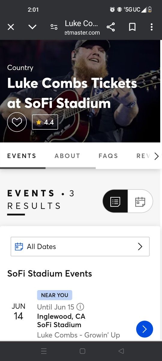 Luke Combs Tickets Tonight And Tomorrow Night