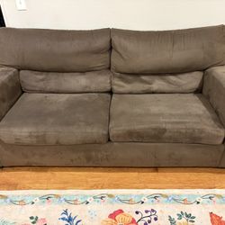 Comfortable Large Brown Couch