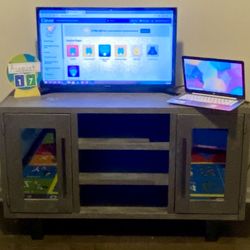 Gray Wooden Entertainment Stand