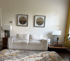 Abbyson Rylee Modern Oversized Fabric Loveseat