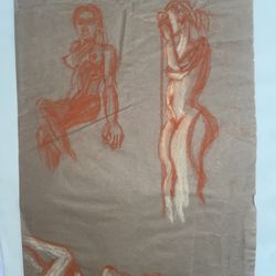 Pastel Sketch Life Figure Drawing