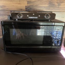 Black Microwave (Stovetop Not Included)