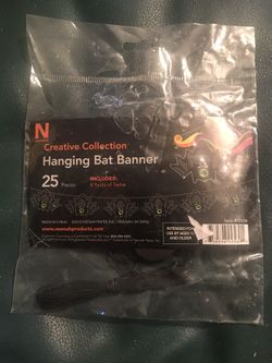 Brand new halloween hanging bat banner