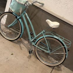 Huffy Cruiser Bike – Mint Green w/ Basket & Rear Rack