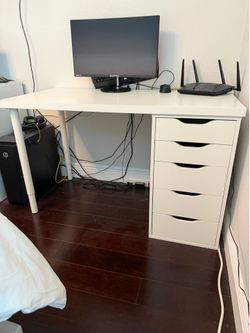 IKEA Desk with 5 drawers
