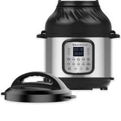Instant Pot Duo Crisp XL 8Qt 11-in-1 Air Fryer & Electric Pressure Cooker Combo with Multicooker Lid that Air Fries, Roasts, Steams, Slow Cooks, Sauté