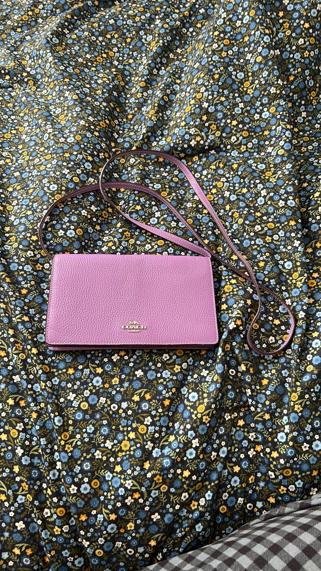 purple coach side sling