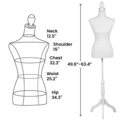 👗 Dress Form Mannequin – Adjustable Stand 👗 