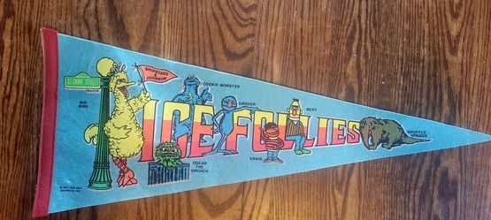 1974 Sesame Street Ice Follies Pennant Banner