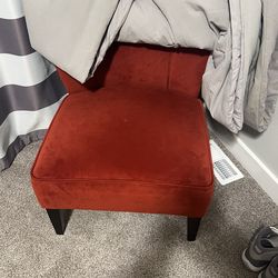 Red velvet chair