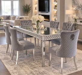 Z- Gallerie Dining Table Set W/ 4 Chairs