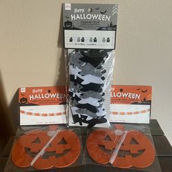 Daiso Halloween Garland Sets Of 3! Pumpkins! Ghosts!