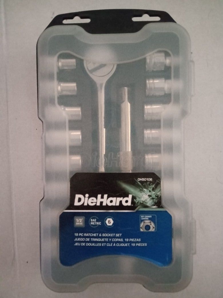 Diehard Tool Set Mechanics 19 Piece Ratchet & Socket Set