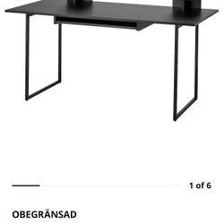 IKEA OBEGRÄNSAD Desk, black, 63x29 1/2 "