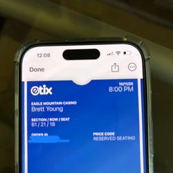 Brett Young Porterville Eagle Mountain Casino Tickets