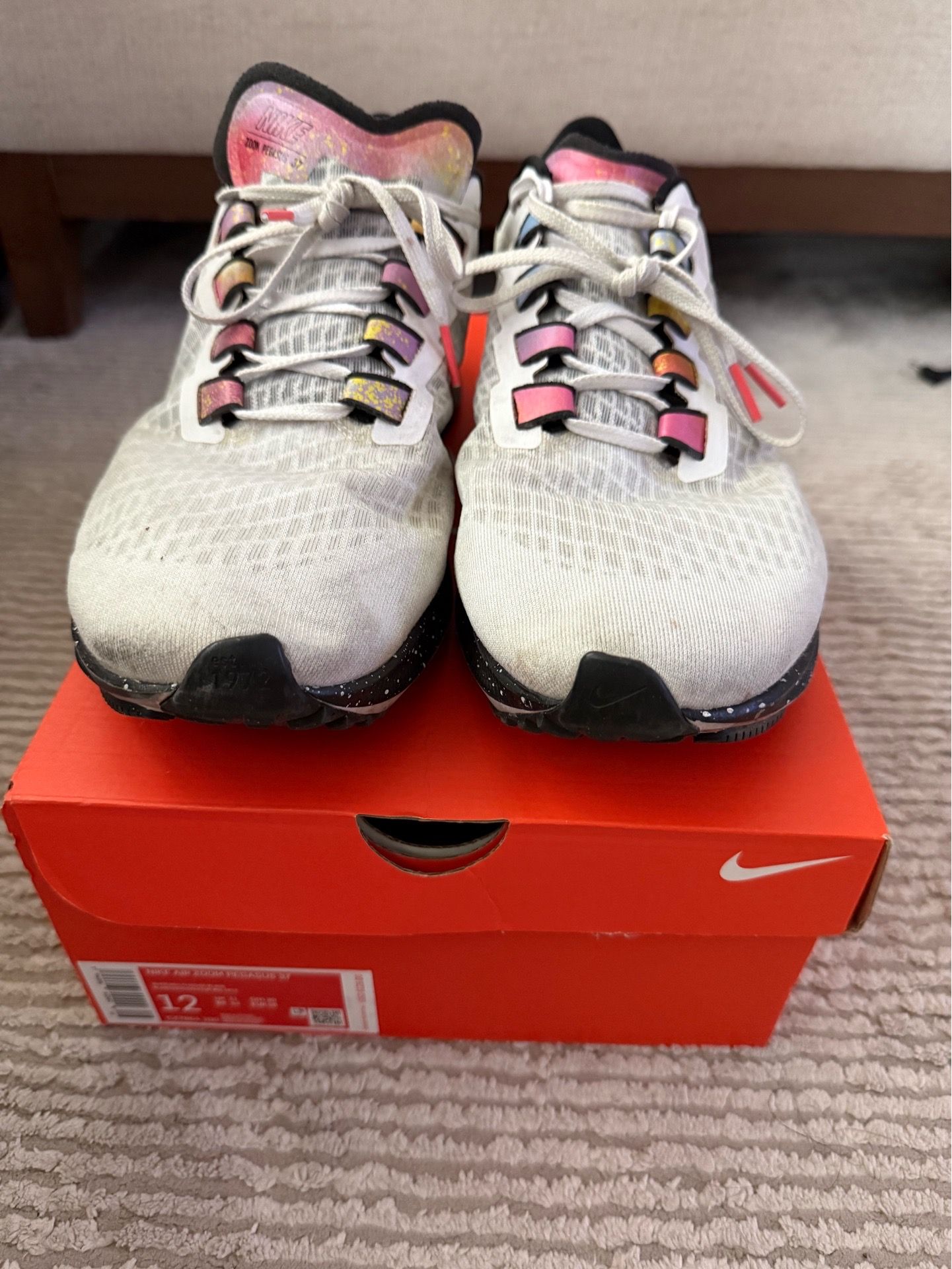 Nike Men’s Air Zoom Pegasus 37 ‘Paint Splatter’ Running Shoes CZ7864 100 Size 12