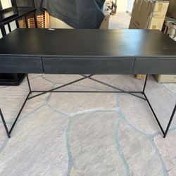 Large Metal Writers Desk, Black 