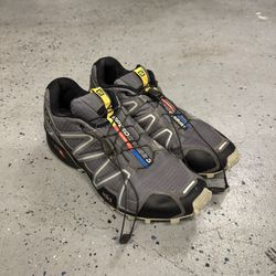 Salomon Speedcross 3 Trail Running Hiking Shoes Gray/Black Men’s 9.5 M L393