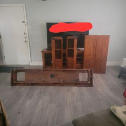 Entertainment Center And Couches Love Seat Chair