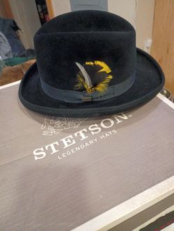 Vintage Stetson Genuine Velour Fur Felt Homburg Hat