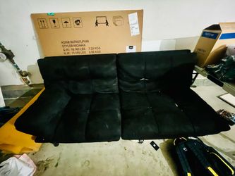 Mainstays 72" Memory Foam Futon Sofa Bed,Black