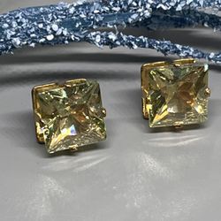 Swarovski Crystal Square Cut Studs Earrings
